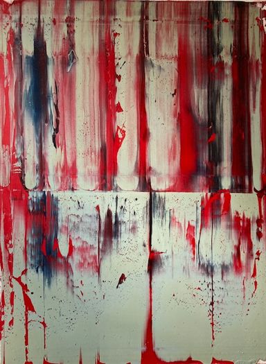 "Taubenblauherzrot" Diptychon 1 und 2