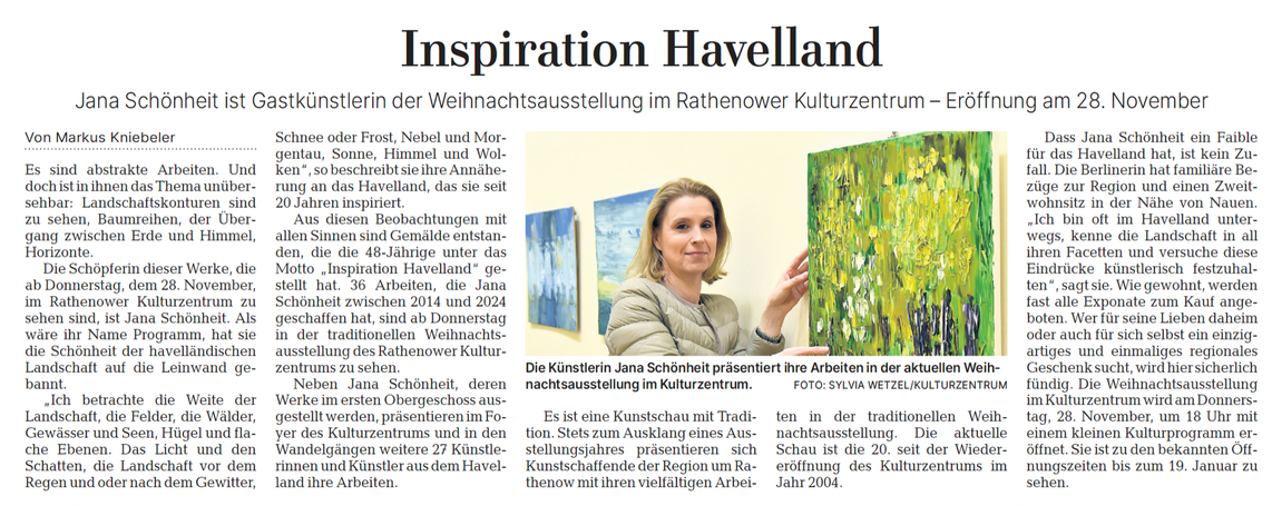 Artikel MAZ Havelland 27.11.24