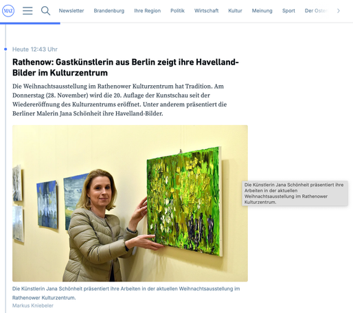 Screenshot Artikel MAZ Online 27.11.24